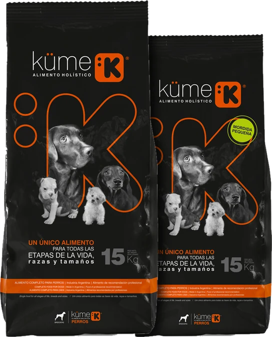 küme Perros, bolsas de 15 kg de croqueta standard y mordida pequeña
